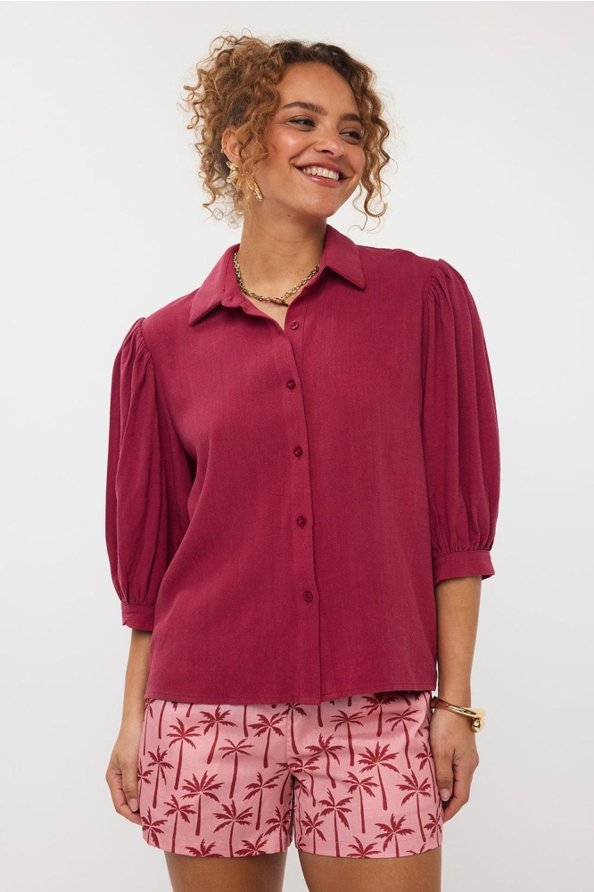 BLOUSE HEIDI HSS2553 108 WINE RED